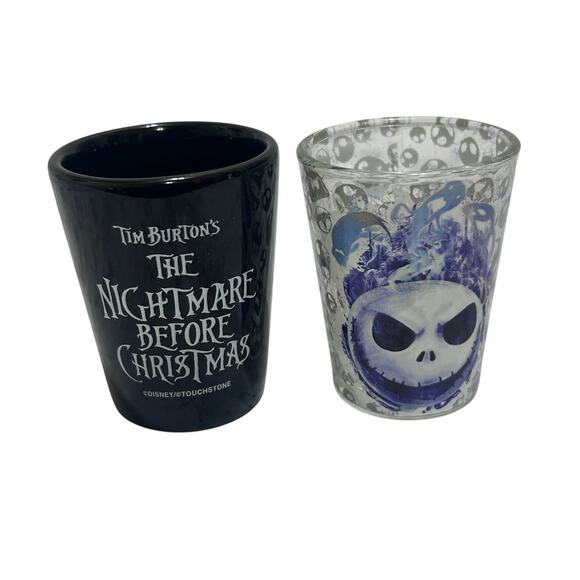Tim Burton's The Nightmare Before Christmas Inkblots 1.5oz. Mini Shot Glasses 2 - Picture 3 of 7